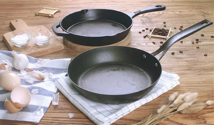 how to clean a burnt pot to perfection, two black cast iron pans
