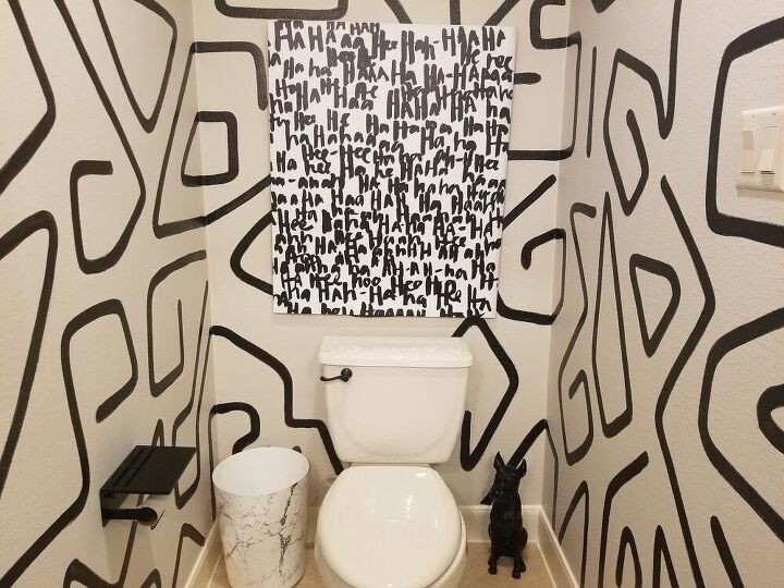 eclectic powder room