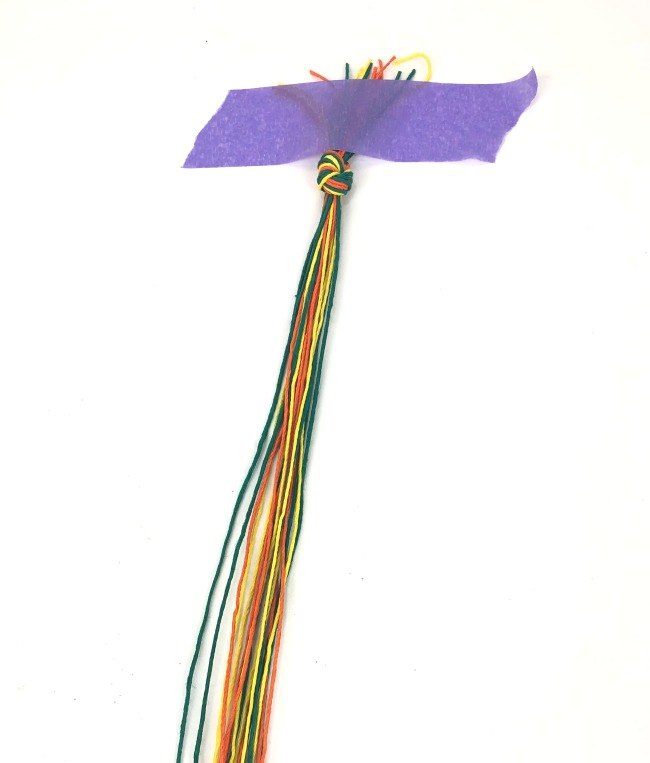 corona de otoo con cordn de camo