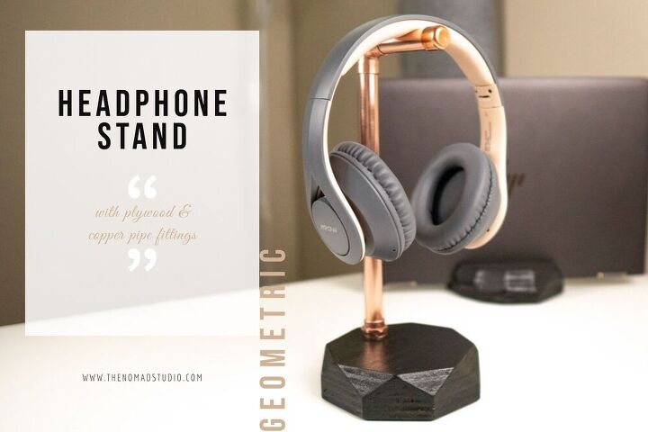 diy geometric headphone stand