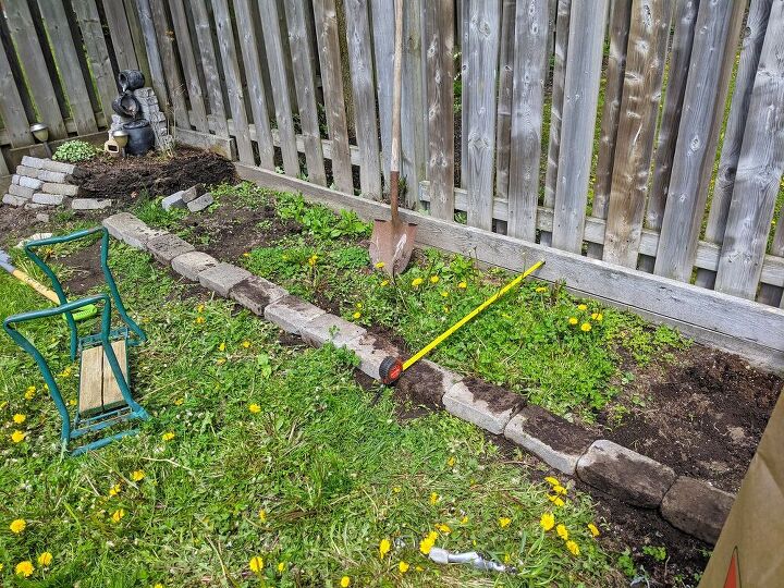 how i expanded my backyard growing space more veggies, Measuring 3 feet