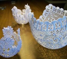 s 17 crazy cool things you can make using balloons, These lace doily tealight holders