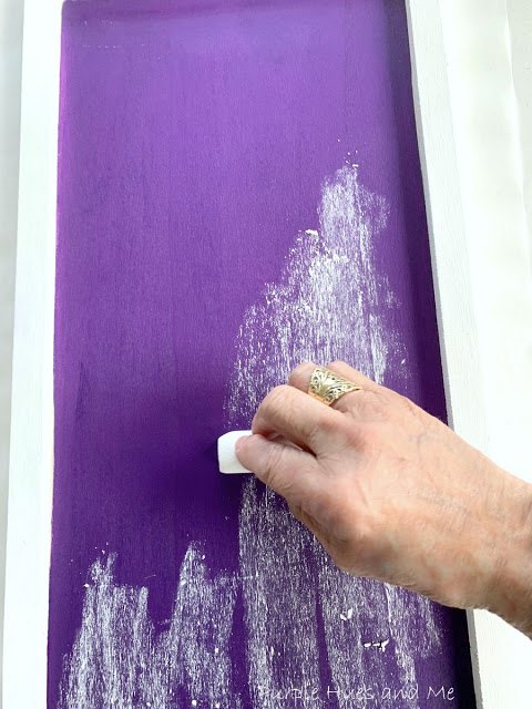 diy a purple chalkboard