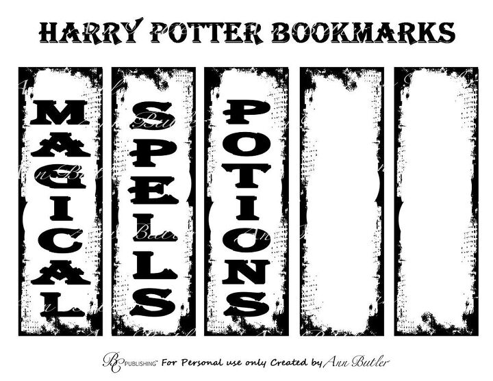 puntos de libro imprimibles inspirados en harry potter