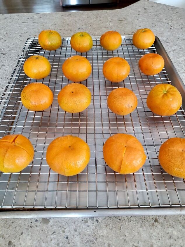 como secar fatias de laranja para o natal