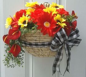 how i recycled tricycles into charming yard decor, Wreath Alternative