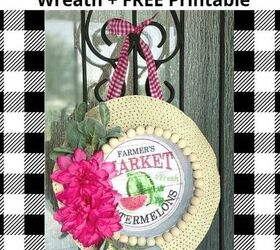 dollar tree summer sun hat wreath free printable