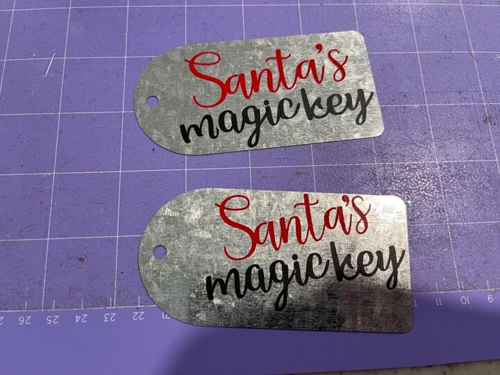 dollar tree metal tag santa key