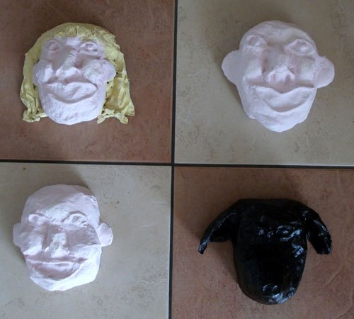 tutorial de retrato de papel mach 3d reciclado