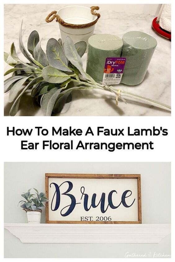 como fazer um arranjo de flores de orelha de cordeiro falso