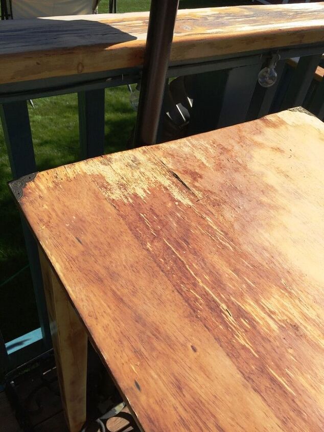 replacing a particleboard table top with a wood one, Time to remove old top