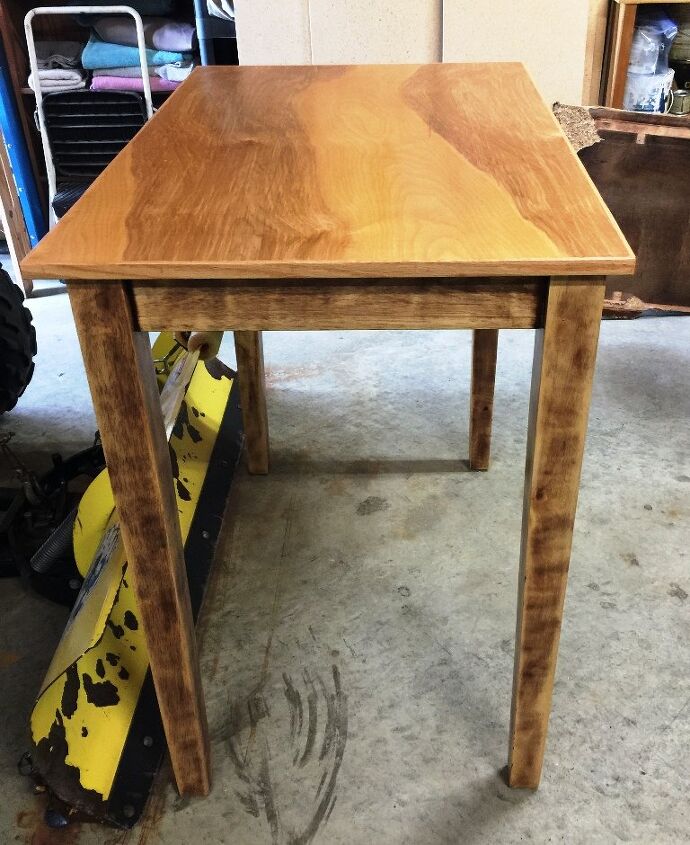 replacing a particleboard table top with a wood one, This is my favorite side for the top