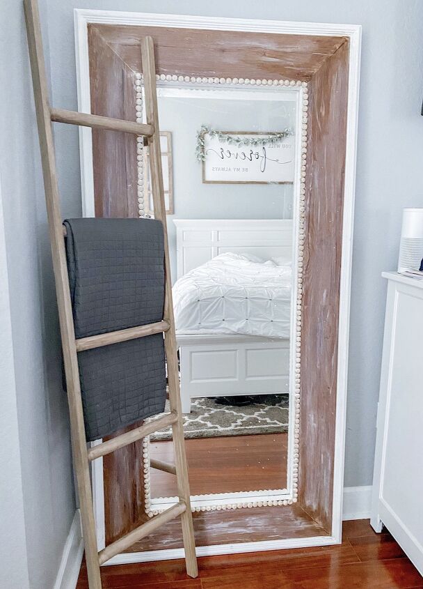 s 13 crazy cool ways people are upgrading their boring mirrors, Upcycle it into a Boho style standing mirror