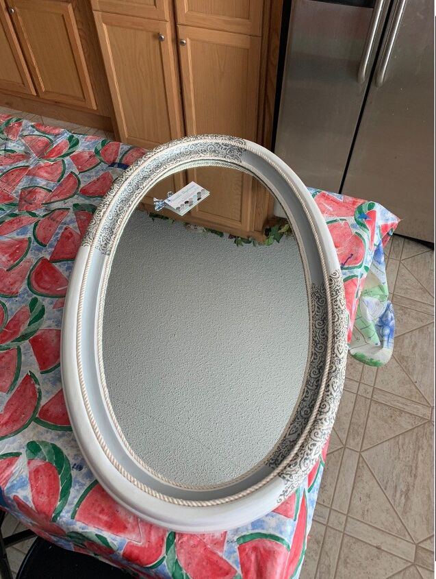 s 13 crazy cool ways people are upgrading their boring mirrors, Decorate it with rope and a lovely pattern
