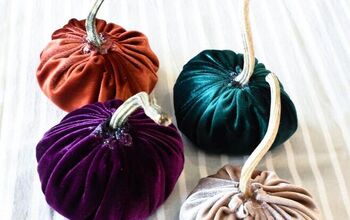 DIY Fall Velvet Pumpkins