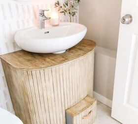 upcycled crib into bathroom vanity