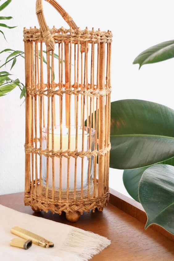 diy lantern with bamboo skewers