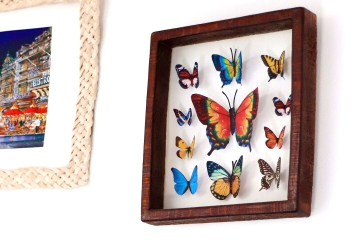 caixa de sombra de borboletas falsas