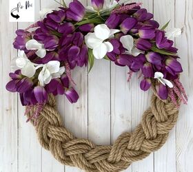 s 15 awesome summer wreaths that will make your front door look so cute, This braided rope wreath