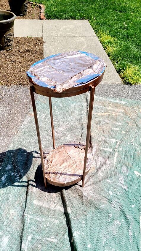 diy marble side table makeover
