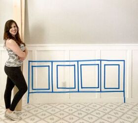 She "builds" furniture out of tape and then grabs a few placemats for this gorgeous idea