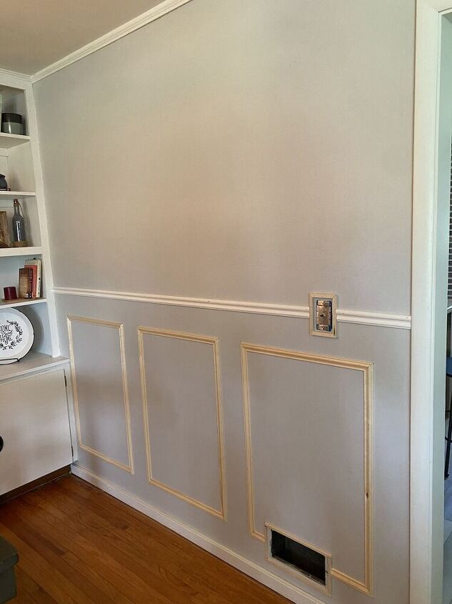 chair rail and box molding accent wall