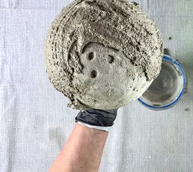 jardinera de cemento con textura