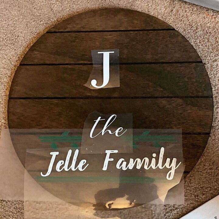 diy personalized wood round sign cricut project
