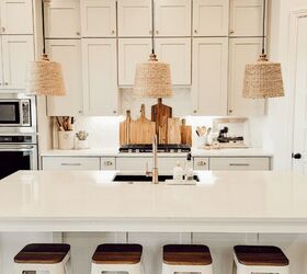 s 15 gorgeous diys for 30 and under that ll beautify your home, These Boho kitchen island lights