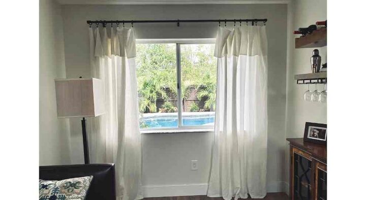 s 15 gorgeous diys for 30 and under that ll beautify your home, These flowy drop cloth curtains