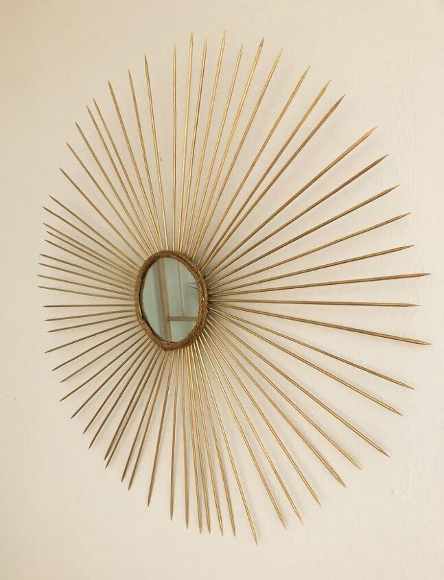 s 15 gorgeous diys for 30 and under that ll beautify your home, A metallic sunburst mirror