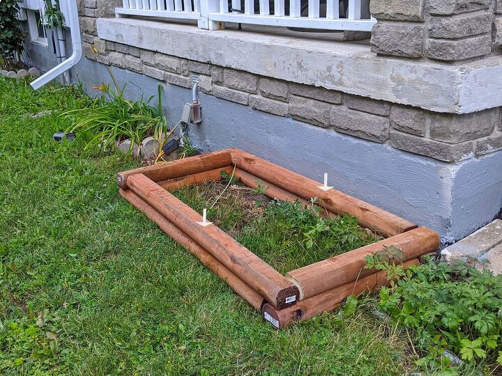 diy raised flower beds, Stacked and attached