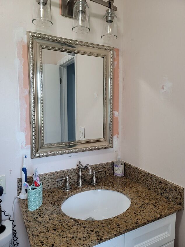 budget friendly bathroom upgrade and recessed cabinet install