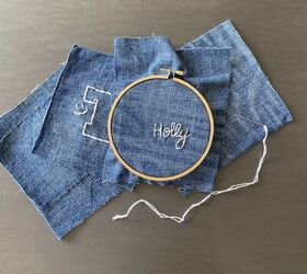 The smart reason why this mom cut out a square of denim for each family member