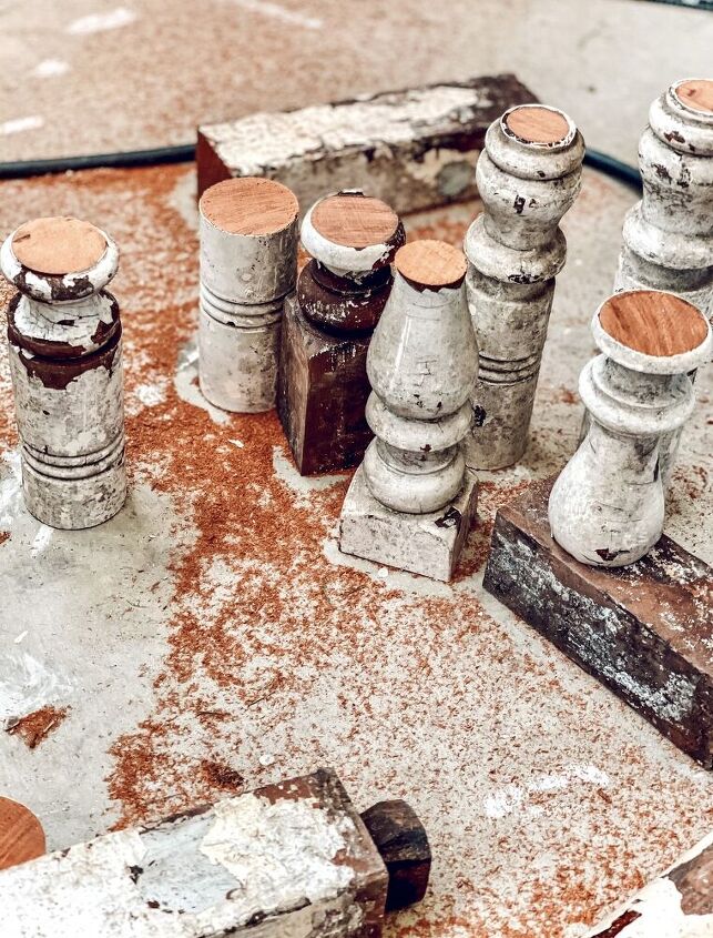 architectural salvaged candlestick holders