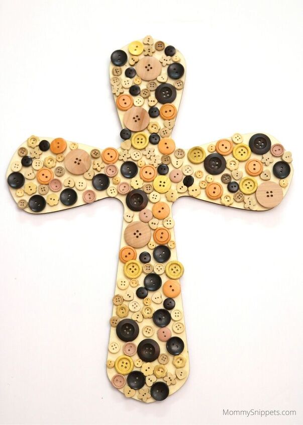 decoracin inspiradora diy cmo hacer una hermosa cruz de botones
