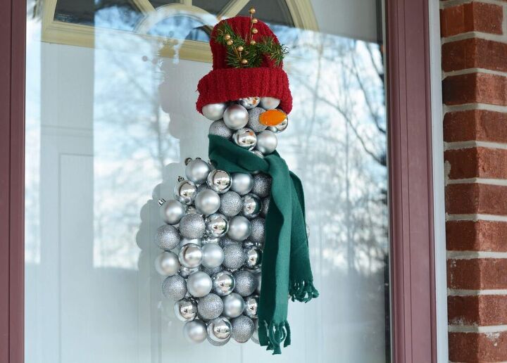 como fazer uma decorao de parede de boneco de neve fcil com decoraes de natal