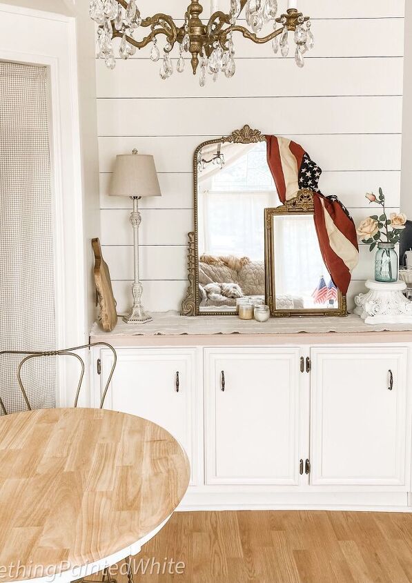 how to install shiplap with a paint pen or sharpie shiplap, Shiplap on the upper part of the wall