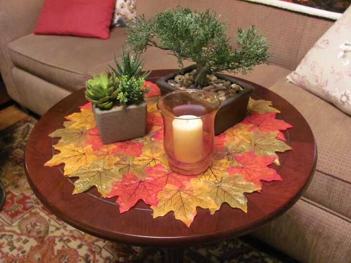18 das melhores ideias de decorao de outono para comear a planejar sua casa, Fa a um guardanapo de folhas de outono