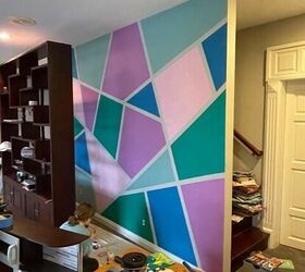 s 15 creative ways to fill your home with color, Paint a bright geometric accent wall