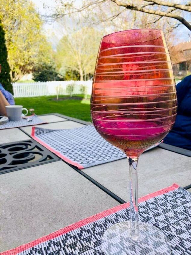 make a tabletop fire pit in 3 easy steps, When they say see the world through rose colored glasses perhaps a rose colored wine glass will do