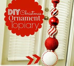 christmas ornament topiary tutorial
