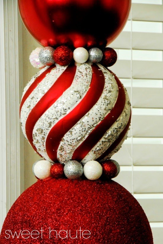 christmas ornament topiary tutorial
