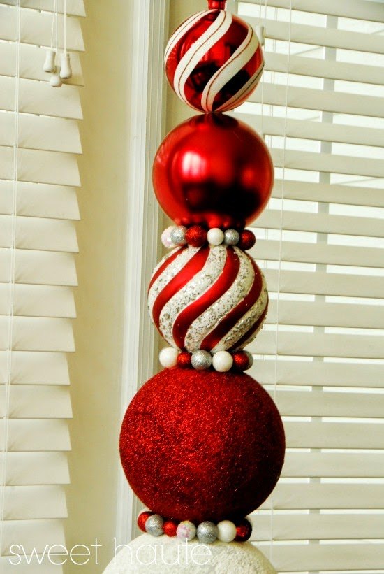 christmas ornament topiary tutorial