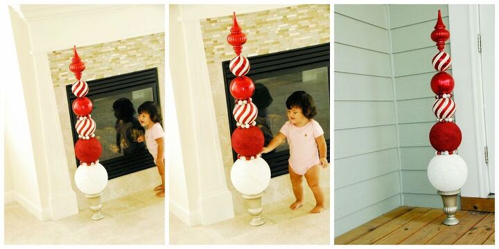 christmas ornament topiary tutorial