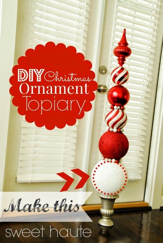 christmas ornament topiary tutorial