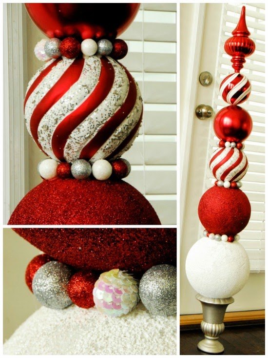 christmas ornament topiary tutorial