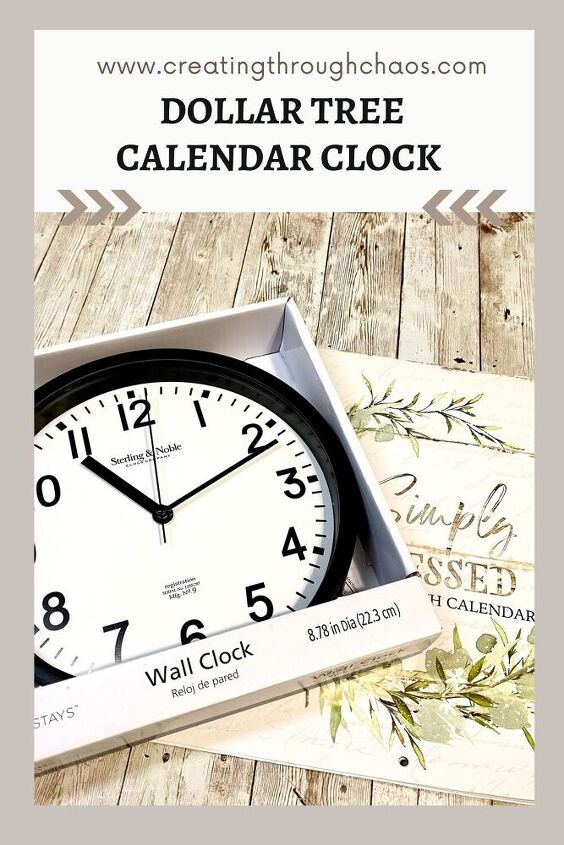dollar tree calendar clock creating through chaos