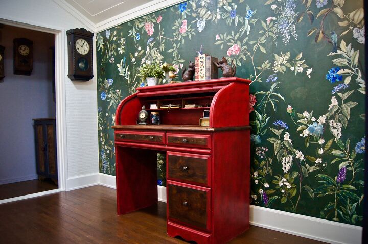 20 impresionantes ideas de paredes que deberas ver antes de elegir los colores de, Coloque un bonito papel pintado de flores