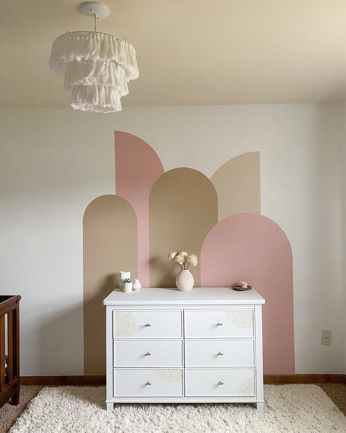 20 stunning wall ideas you should see before choosing paint colors, Make a modern arches colorblock wall